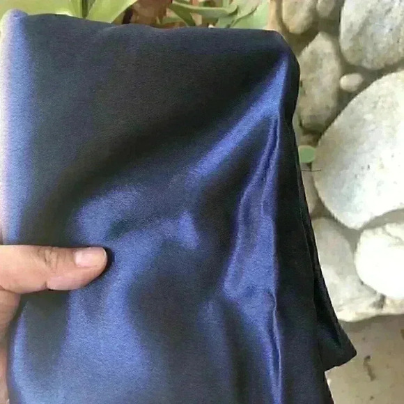 Vtg Retro 90s Silky Looking Fabric Polyester  Dark - Picture 1 of 3